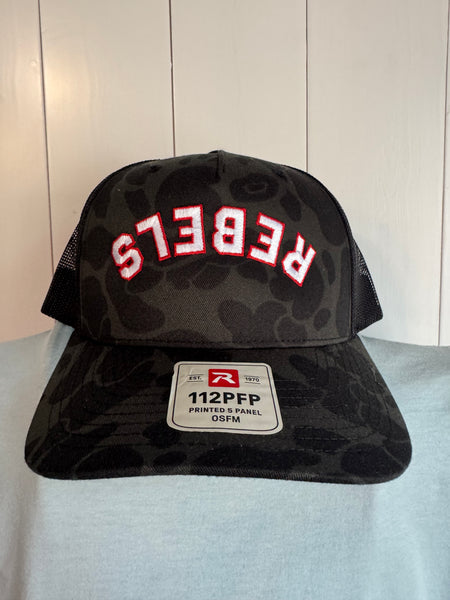 Black Upside Down Rebels Hat