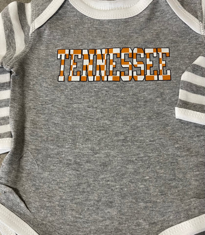 Tennessee Stripe Sleeve Onsie