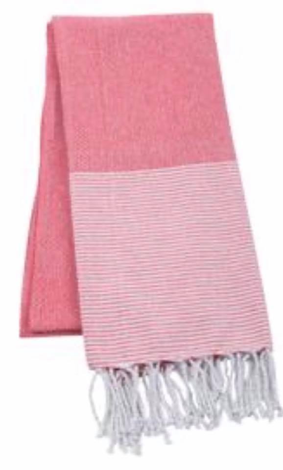 Red Striped Turkish Towel
